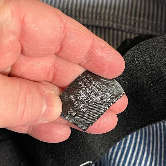 Avenue Denim Blue Striped Crapri Jeans 24W | Railroad Stripe | Plus Size - Picture 9 of 11